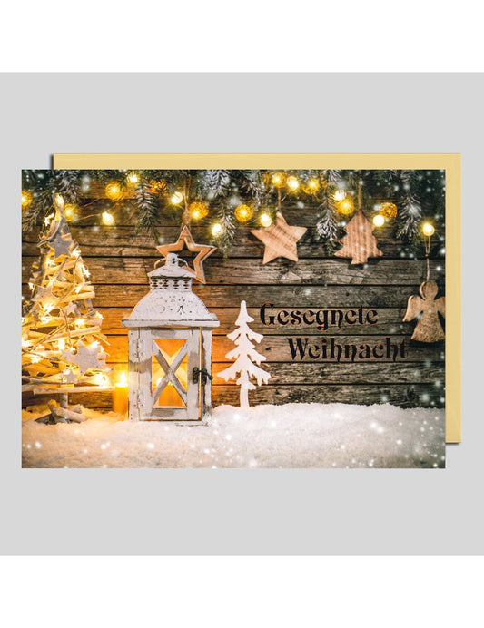 Doppelkarte. Gesegnete Weihnachten