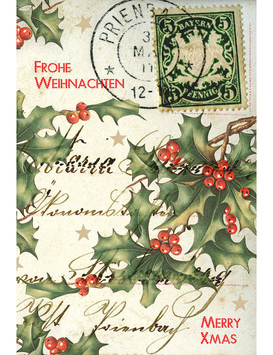 Doppelkarte. Frohe Weihnachten