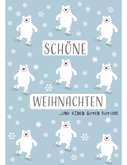 Doppelkarte. Schöne Weihnachten