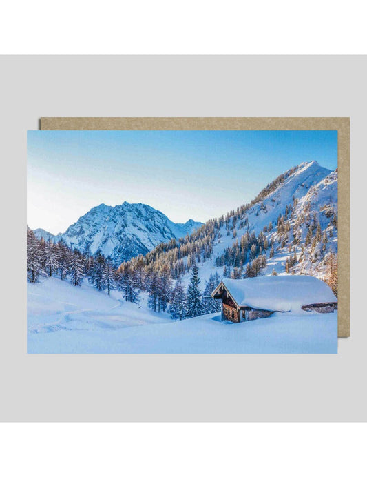 Doppelkarte. Winter / blanko