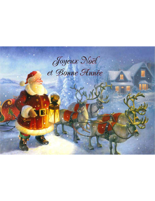 Carte double. Joyeux Noël et Bonne Année