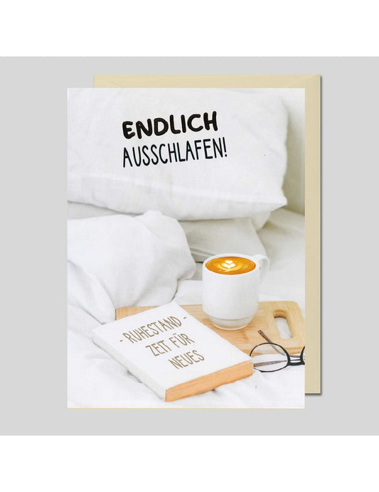 Doppelkarte. Zum Ruhestand