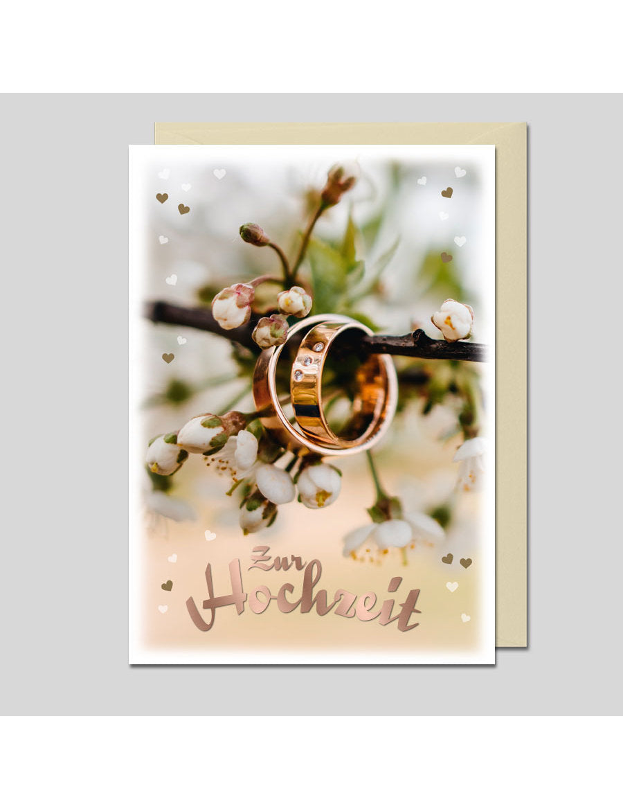 Doppelkarte. Zur Hochzeit