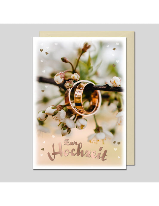 Doppelkarte. Zur Hochzeit