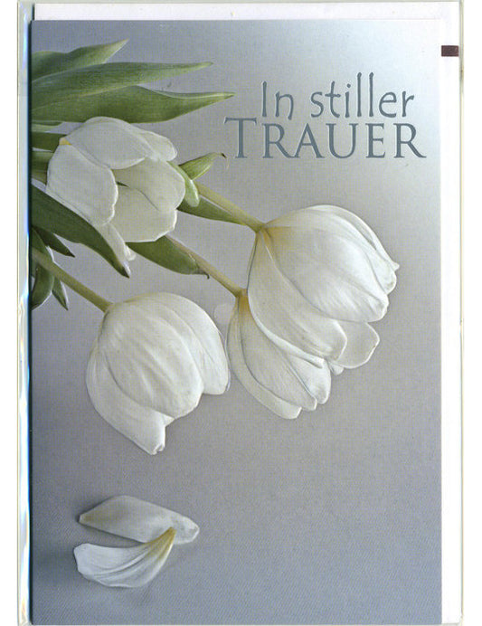 Doppelkarte / Trauer / hoch