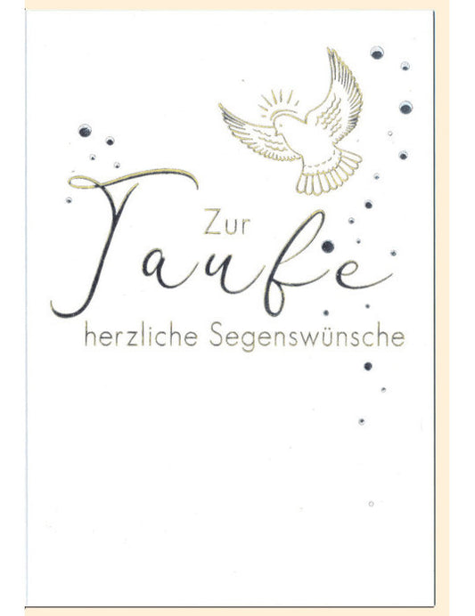Doppelkarte / Taufe / hoch