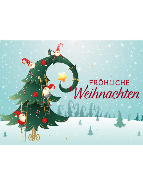Postkarte. Frohes Fest / Weihnachten / Quer