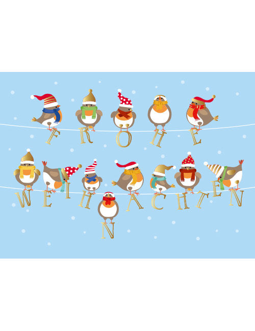 Postkarte. Frohes Fest / Weihnachten / Quer