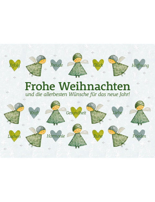 Postkarte. Frohes Fest / Weihnachten / Quer