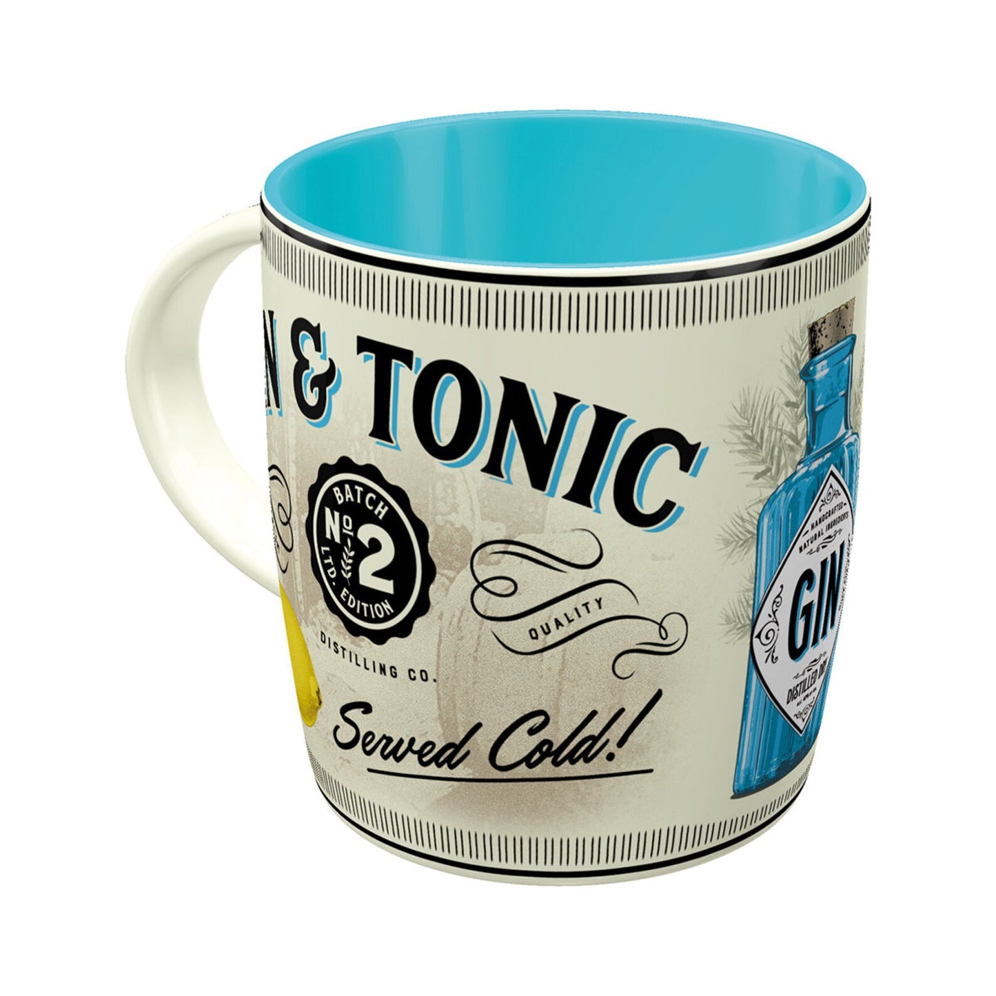 Nostalgic-Art Merchandising Universaltasse Gin & Tonic Served Cold (330ml, 1 Stk.)