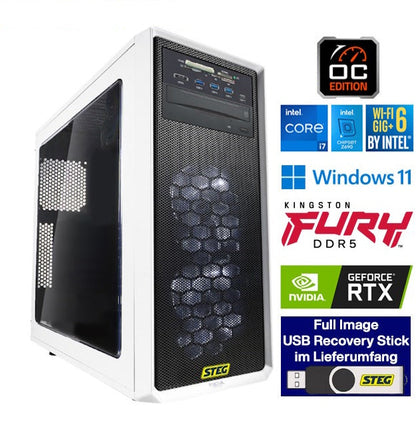 STEG PC Pro Gaming 10 V (CH, i7KF, 16GB, 1TB SSD, 6TB HDD, RTX 3060, W11H)
