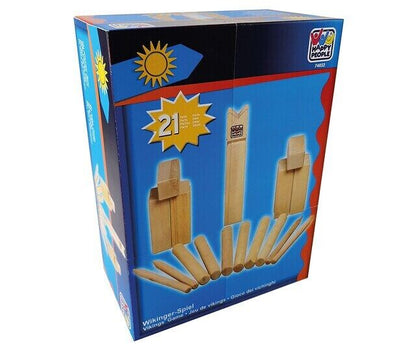 Happy People Wikinger-Spiel Schwedenschach Kubb aus Holz - 21-teilig