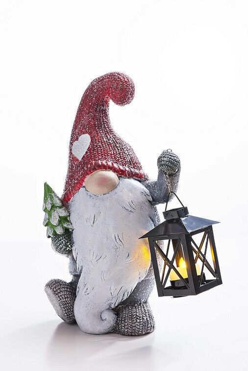 Wichtel "Malte" mit LED-Laterne