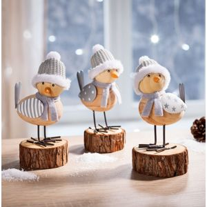 Dekofiguren "Wintervögel"
