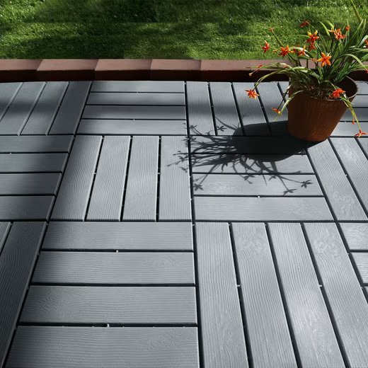 MAXXMEE Terrassenplatten 12er-Set "mit praktischem Stecksystem 30x30x2cm