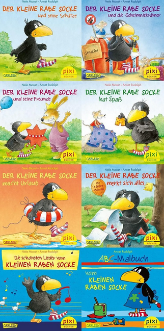 Pixi-8er-Set 193: Der kleine Rabe Socke (8x1 Exemplar)