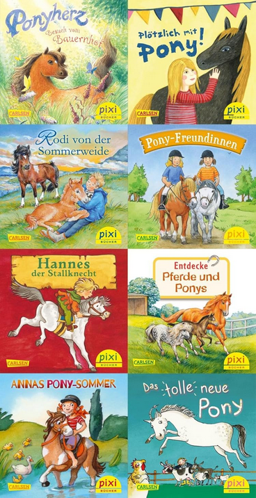 Pixi-8er-Set 259: Ponygeschichten mir Pixi (8x1 Exemplar)
