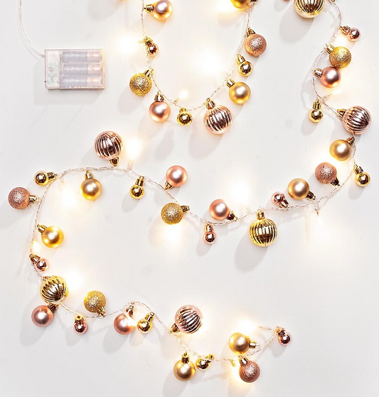 LED-Lichterkette "Weihnachten" Rose, 20 LEDs