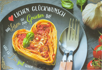 Herzlichen Glückwunsch das Leben ist zum Geniessen da  (B6)