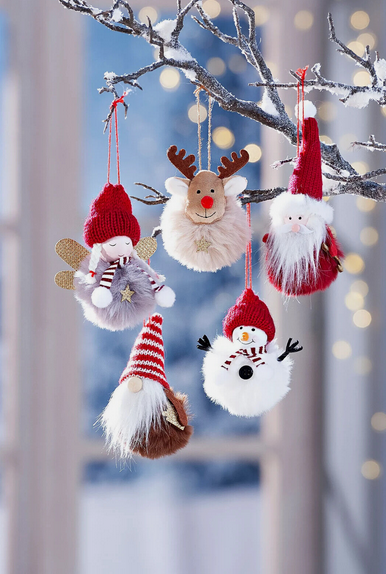 Weihnachtsanhänger "Weihnachtsfreunde" 5er-Set