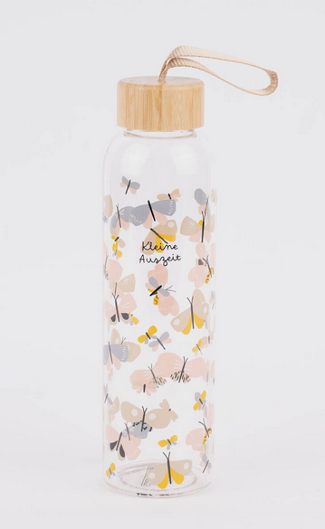 Glas-Trinkflasche Kleine Auszeit