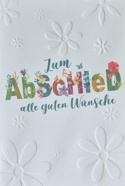 Zum Abschied alle guten Wünsche (B6)