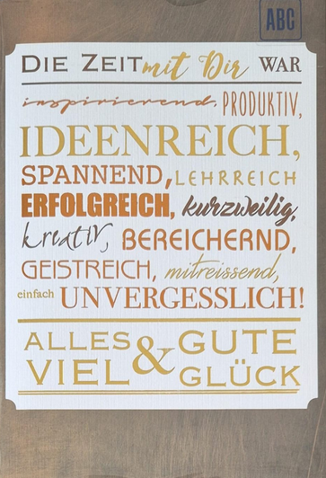 Alles Gute & viel Glück (B6)