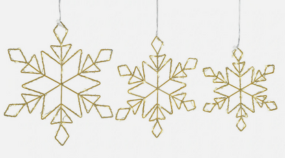LED - Hängedeko Kristalle (112 LEDs, 3er - Set)