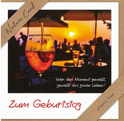 Wer den Moment geniesst, geniesst das ganze Leben  (15.5 x 15.5 cm)