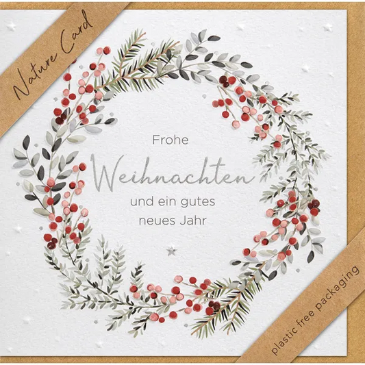 Frohe Weihnachten und ein gutes neues Jahr  (15.5 x 15.5 cm)