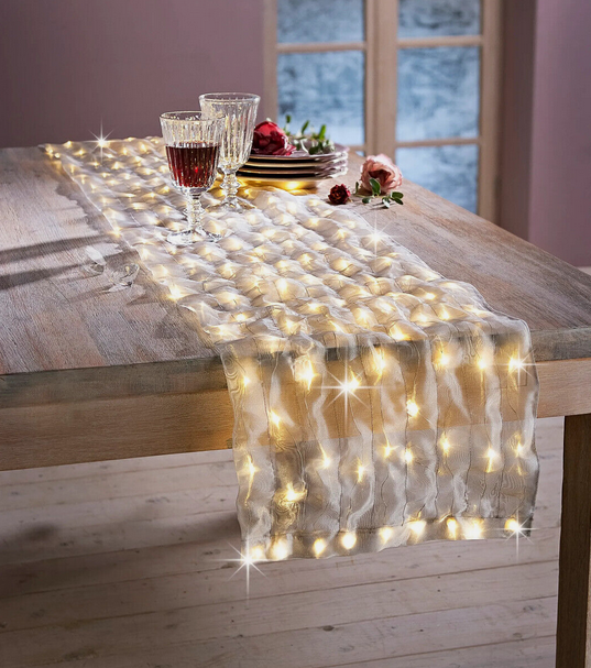 LED-Dekostoff Glamour 36 x 210cm, 198 LEDs
