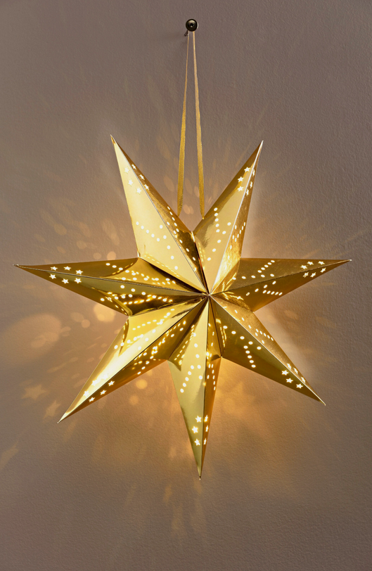 LED-Hängedeko Golden Star-60cm