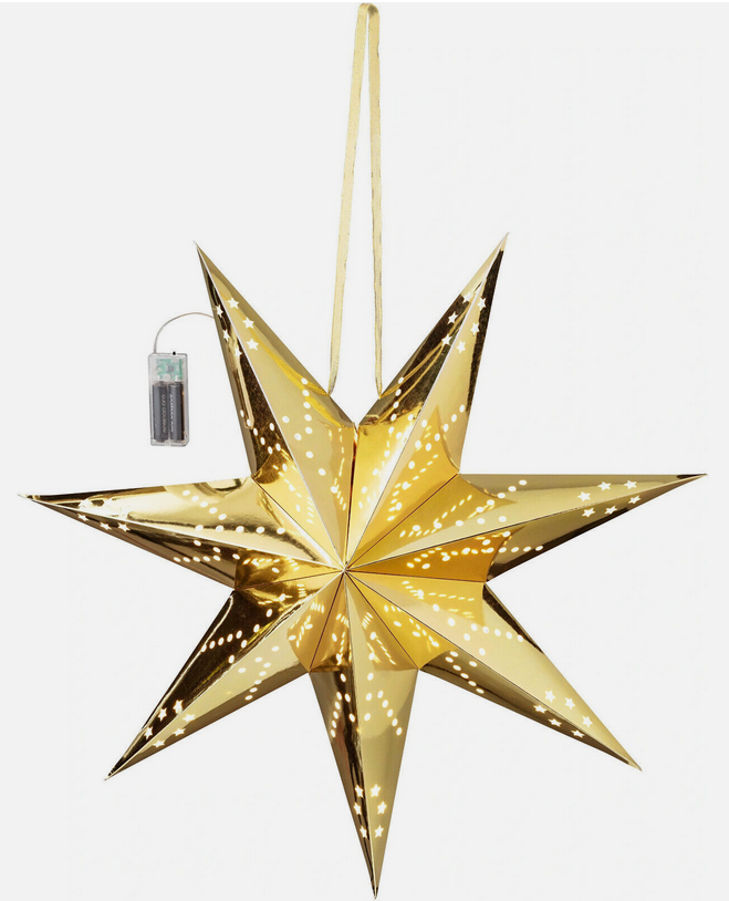 LED-Hängedeko Golden Star-60cm
