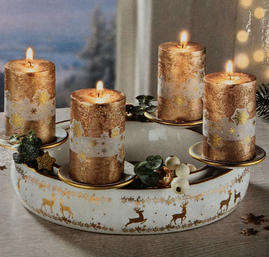 Kerzenkranz Golden Winter