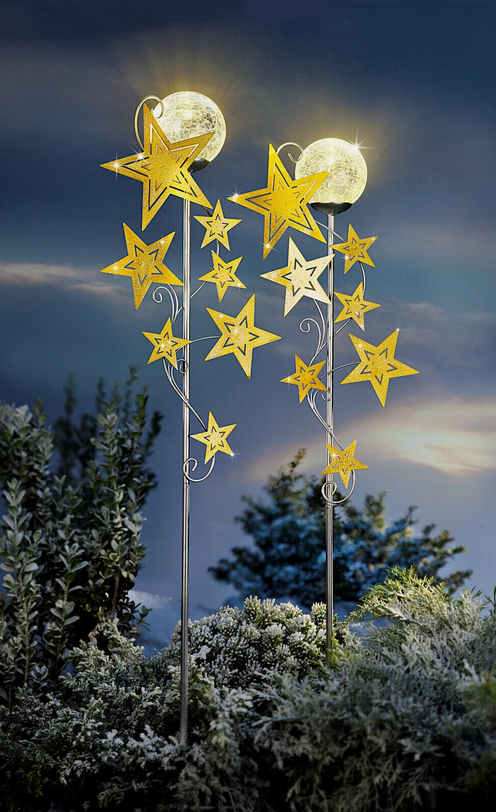 Solar-Gartenstecker Sternenschweif 2er-Set