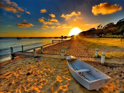 Diamond Painting "Sonnenuntergang Strand" 30 x 40 cm, 4er-Set