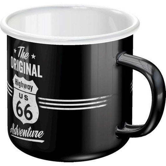 Emailletasse, 360ml. Highway 66 The Original