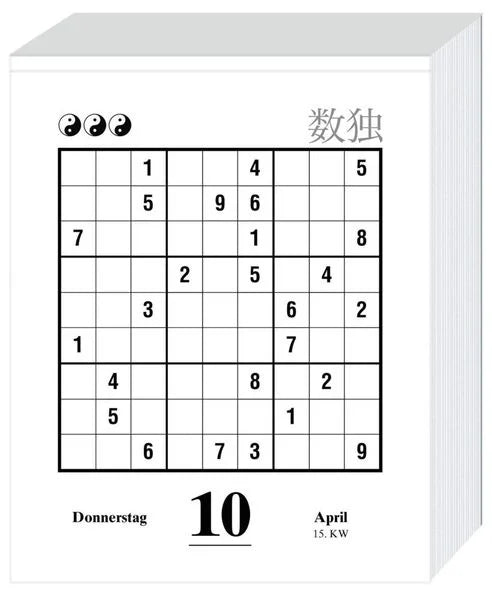 Sudoku Abreisskalender 2025